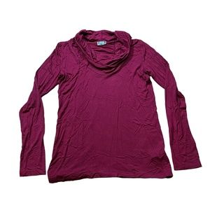 Kut From the Kloth Sweater Shirt Medium Burgundy Cowl Neck Long Sleeve